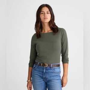 Madewell Forest Green Long Sleeve Tee